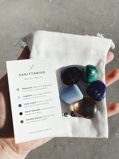 Zodiac Crystal Kit - Sagittarius zodiac crystal kit cleanse & co.
