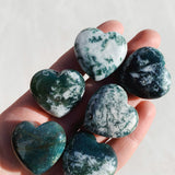 Moss Agate Mini Heart