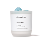 Crystal Candle with Raw Aquamarine