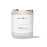 Covered All Bases Intention Crystal Candle - supported & abundant