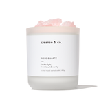 Rose Quartz Intention Crystal Candle - loved & worthy