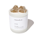 Citrine Intention Crystal Candle - abundant & successful