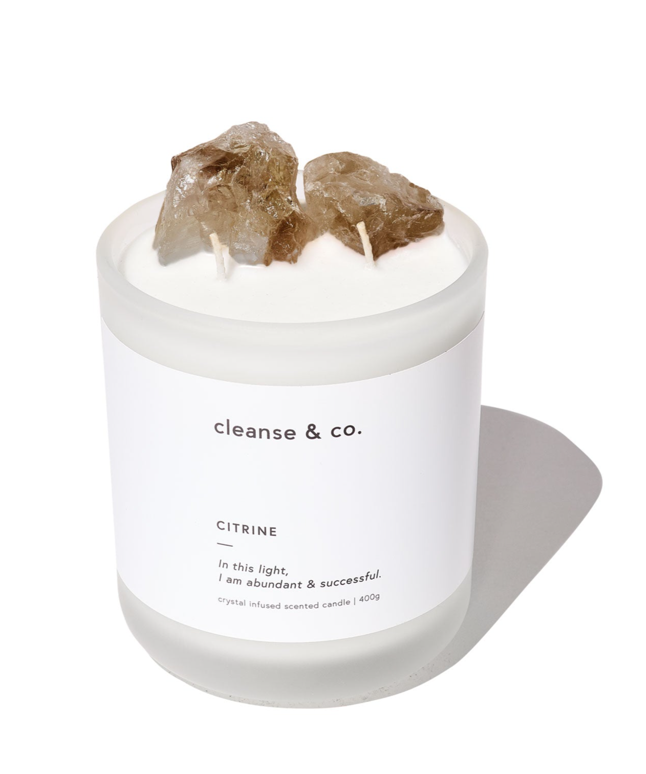 Citrine Crystal Candle