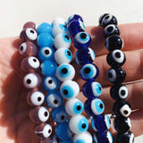 Evil Eye Tumble Bracelet - White