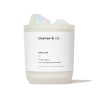 Crystal Candle with Raw Opalite Crystals