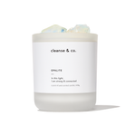 Crystal Candle with Raw Opalite Crystals