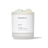 Crystal Candle with Raw Opalite Crystals