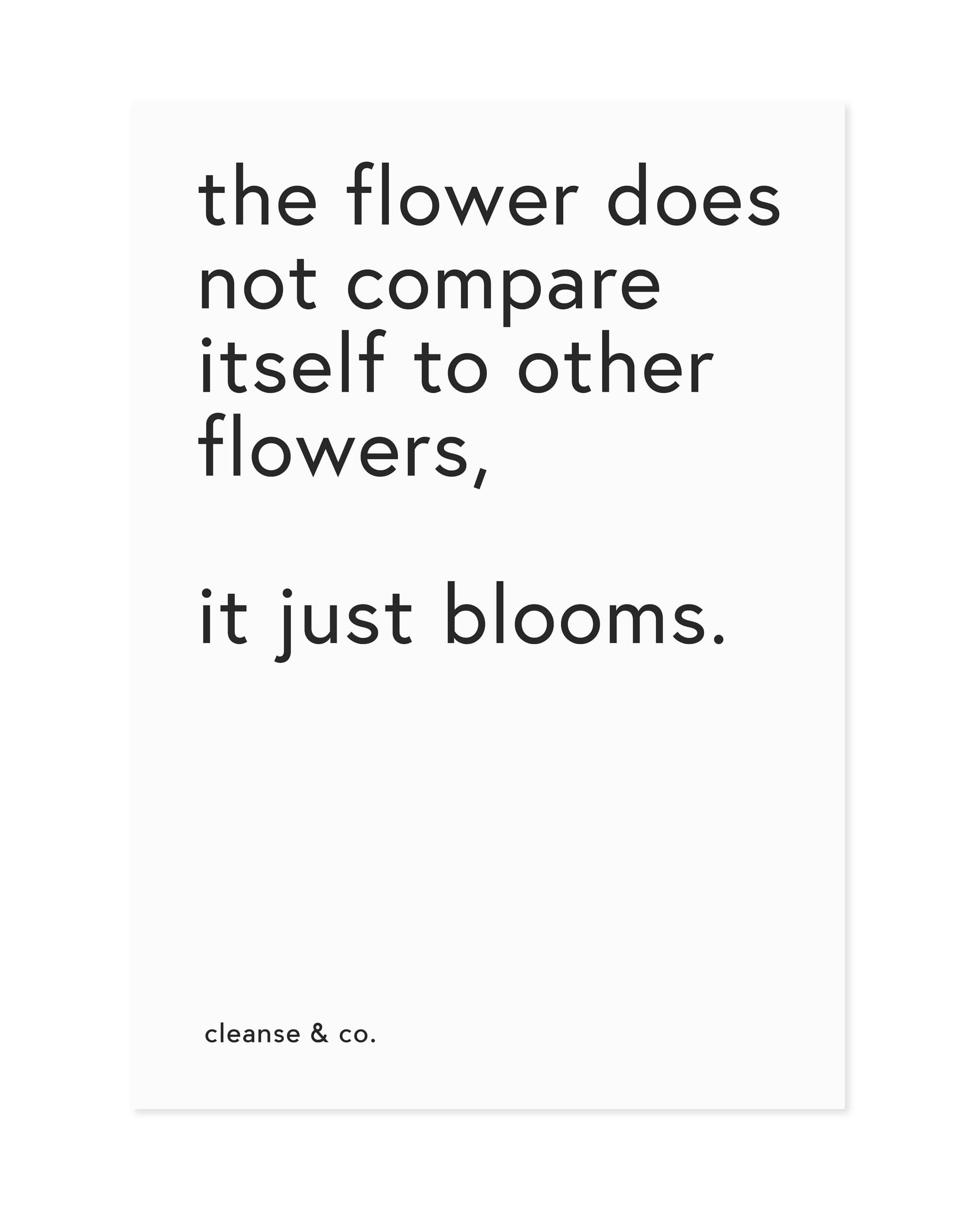 A4 Quote Print - Bloom print A4 cleanse & co.