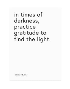 A4 Quote Print - Find the Light print A4 cleanse & co.