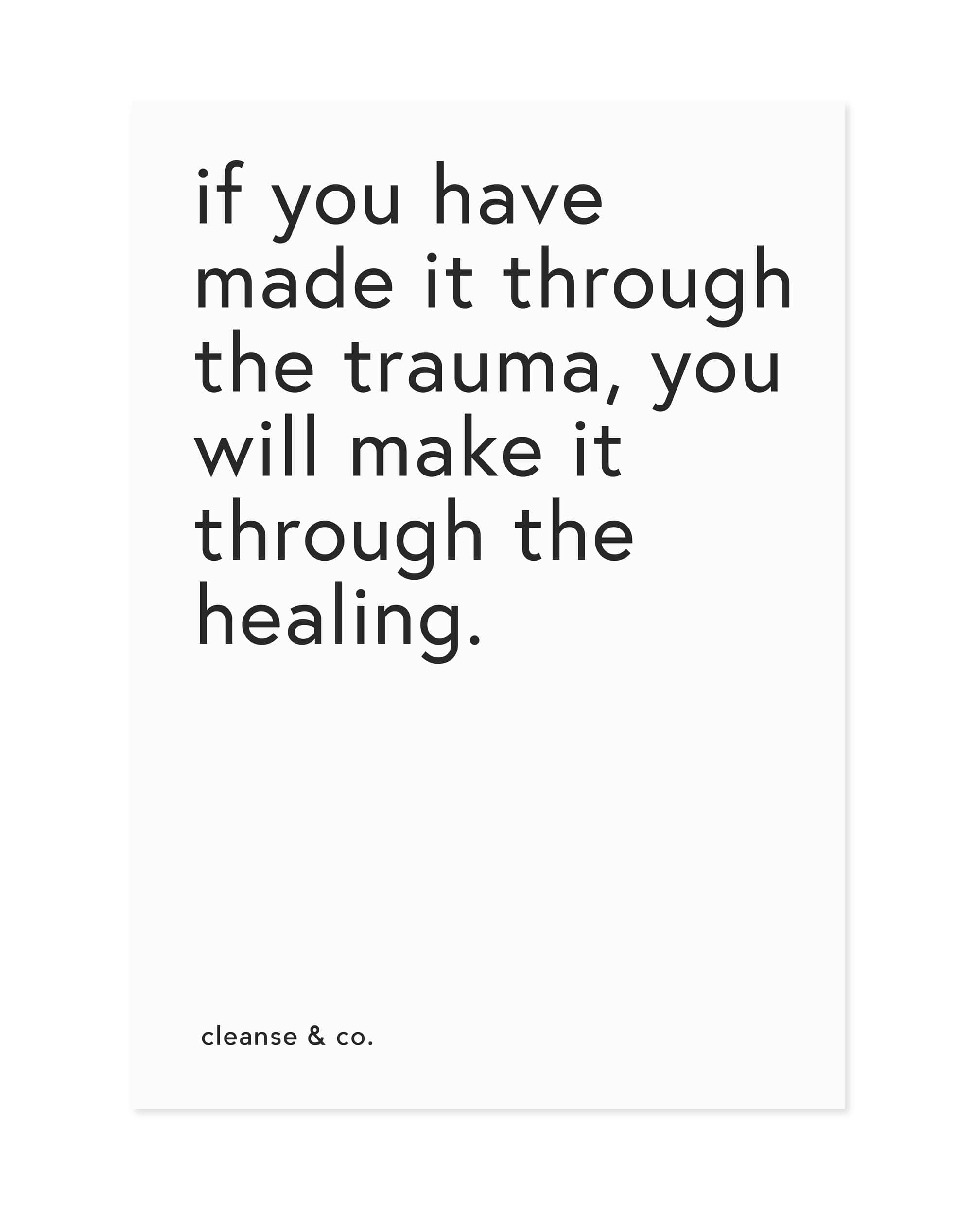A4 Quote Print - Healing print A4 cleanse & co.