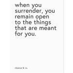 A4 Quote Print - Surrender print A4 cleanse & co.