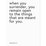 A4 Quote Print - Surrender print A4 cleanse & co.