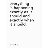A4 Quote Print - When it Should print A4 cleanse & co.