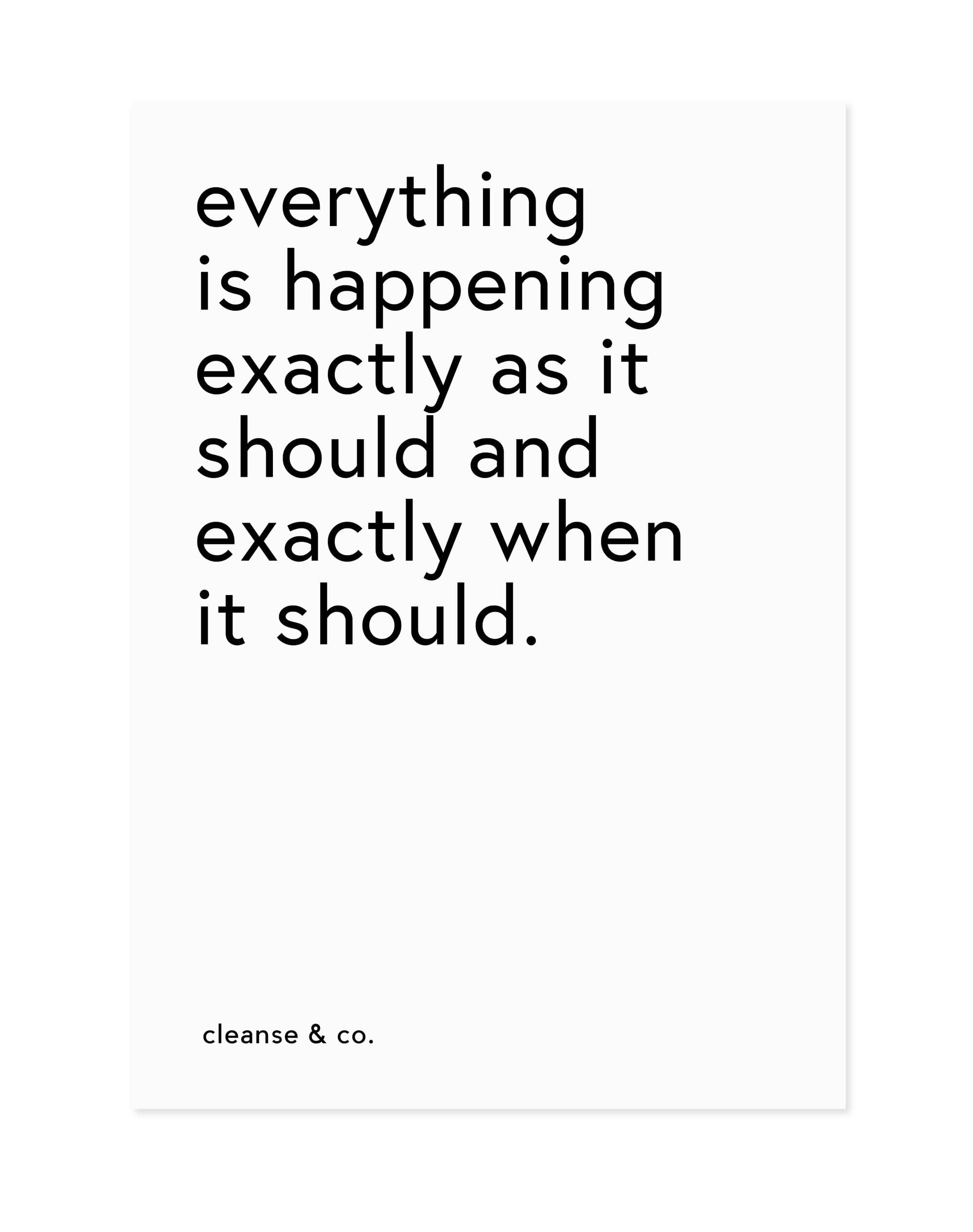 A4 Quote Print - When it Should print A4 cleanse & co.