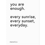 A4 Quote Print - You are Enough print A4 cleanse & co.