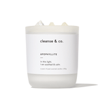 Apophyllite Intention Crystal Candle - soothed & calm candle cleanse and co.