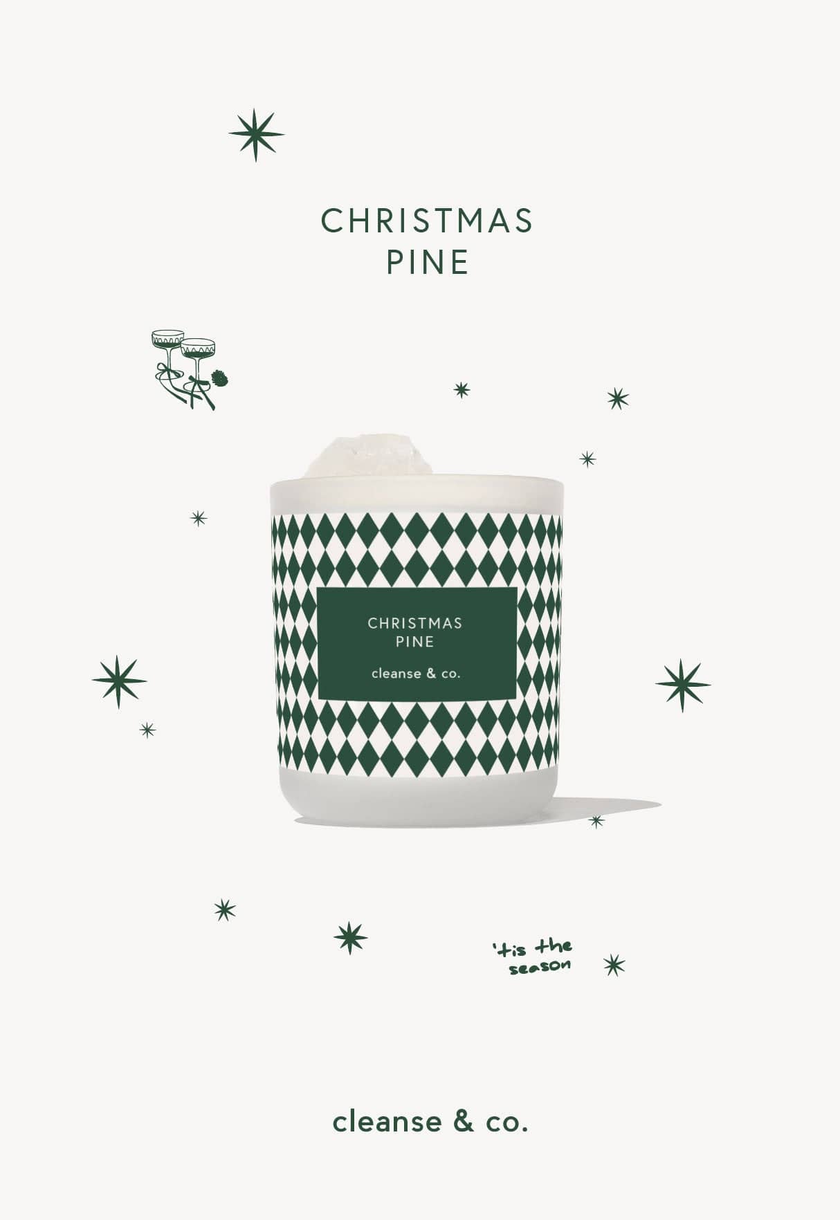 Christmas Pine - Christmas Candle christmas, new cleanse & co.