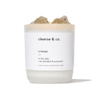 Citrine Intention Crystal Candle - abundant & successful candle cleanse and co.