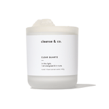 Clear Quartz Intention Crystal Candle - energised & in tune candle cleanse and co.