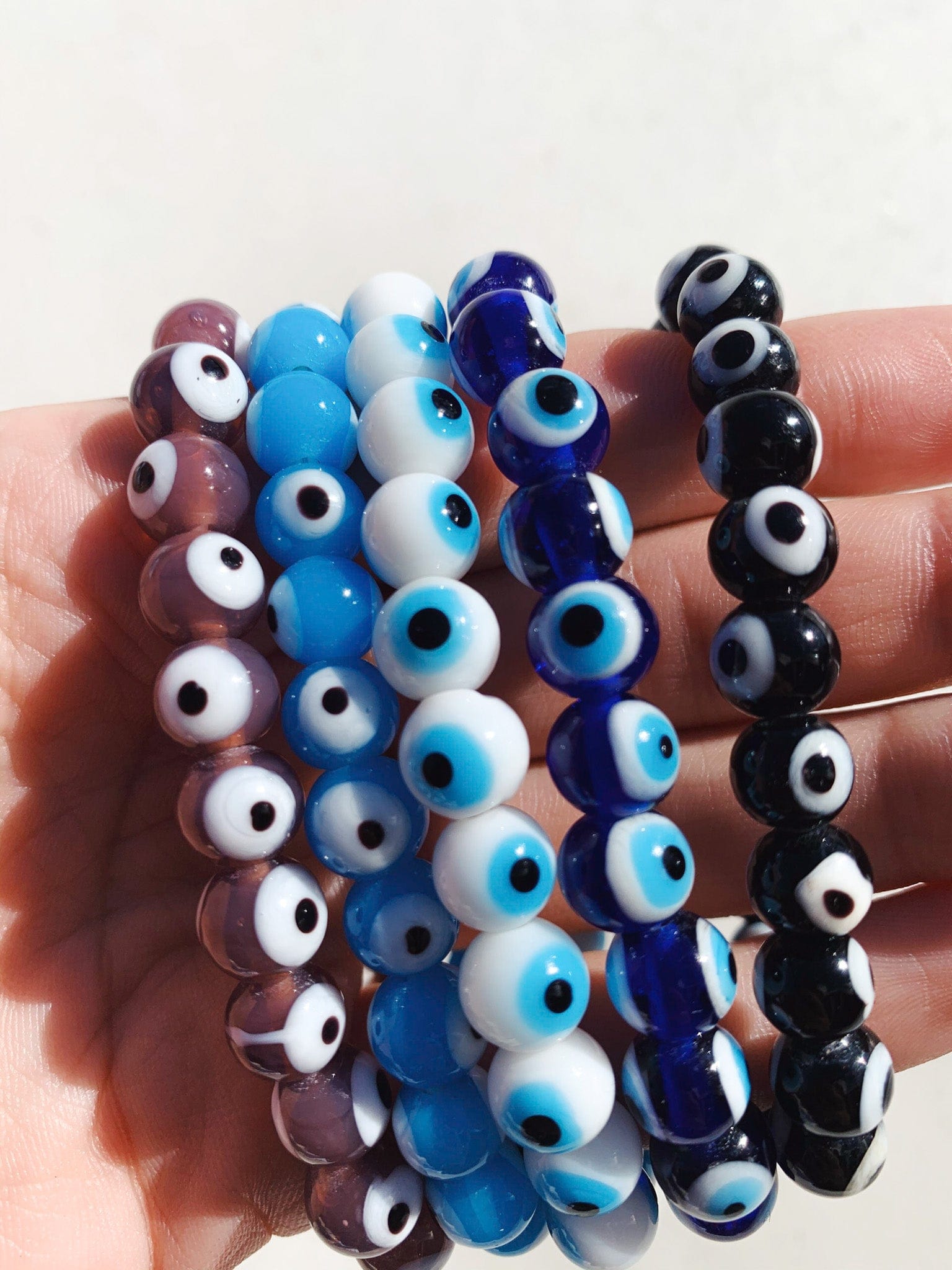 Evil Eye Tumble Bracelet - Dark Blue jewellery cleanse & co.