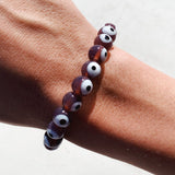 Evil Eye Tumble Bracelet - Mauve jewellery cleanse & co.