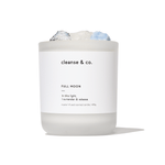 Full Moon Intention Crystal Candle candle cleanse and co.