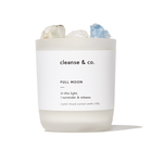 Full Moon Intention Crystal Candle candle cleanse and co.