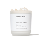 Himalayan Quartz Crystal Candle - abundant & aligned candle cleanse and co.