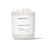 Himalayan Quartz Crystal Candle - abundant & aligned candle cleanse and co.