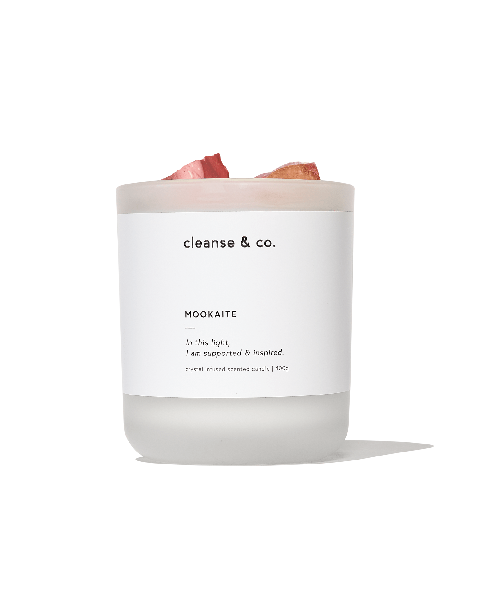 Mookaite Intention Crystal Candle - supported & inspired candle cleanse and co.