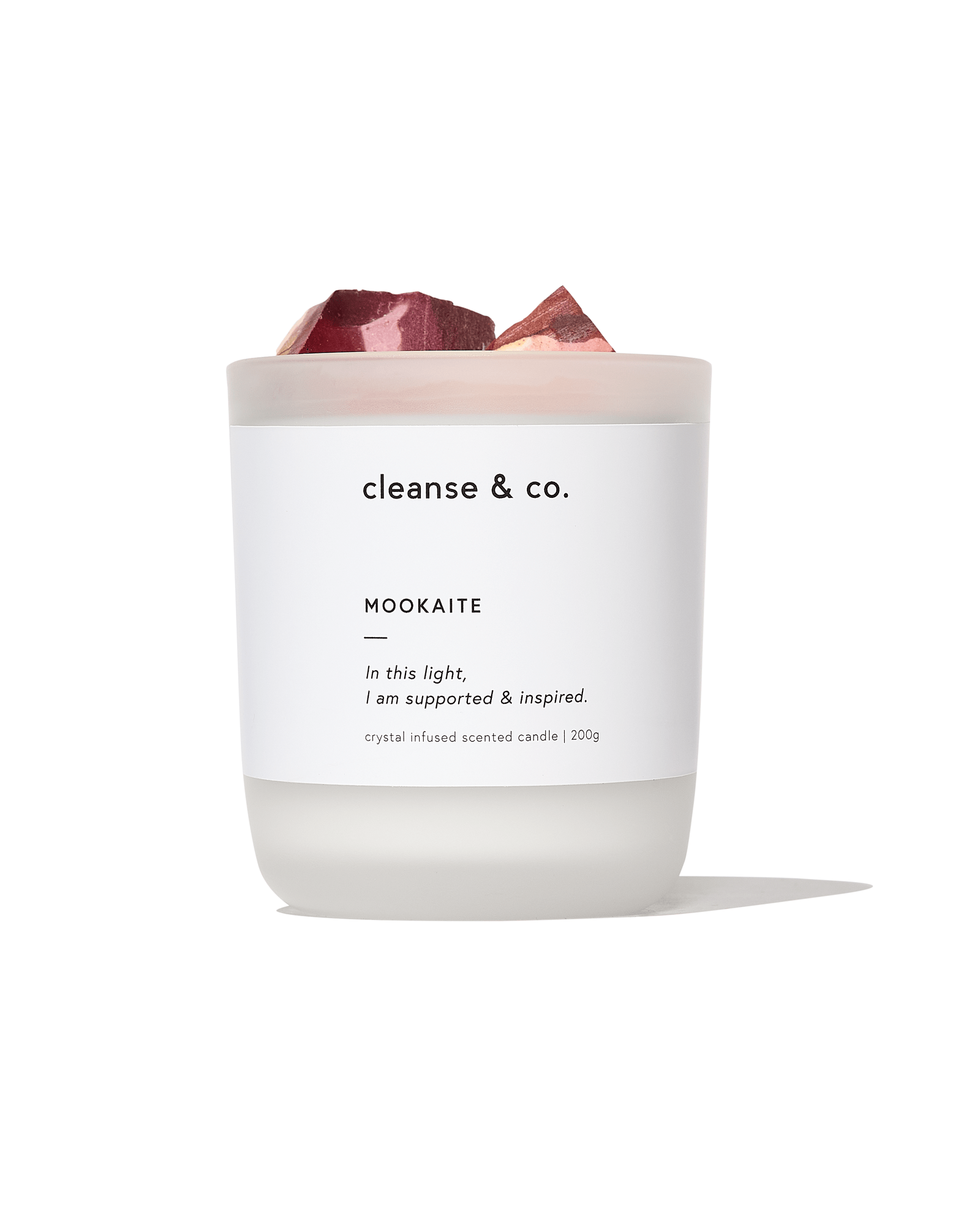 Mookaite Intention Crystal Candle - supported & inspired candle cleanse and co.