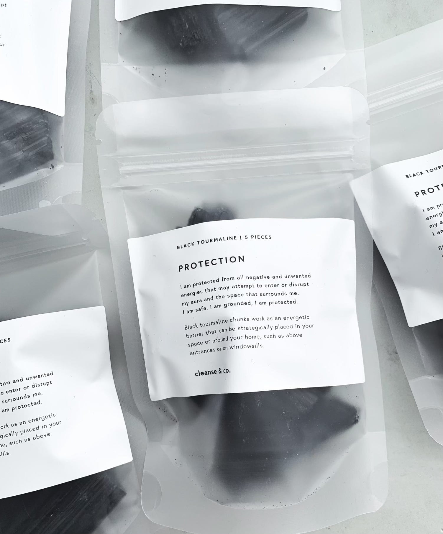Protection - Black Tourmaline Pack cleansing, Self & Home cleanse & co.