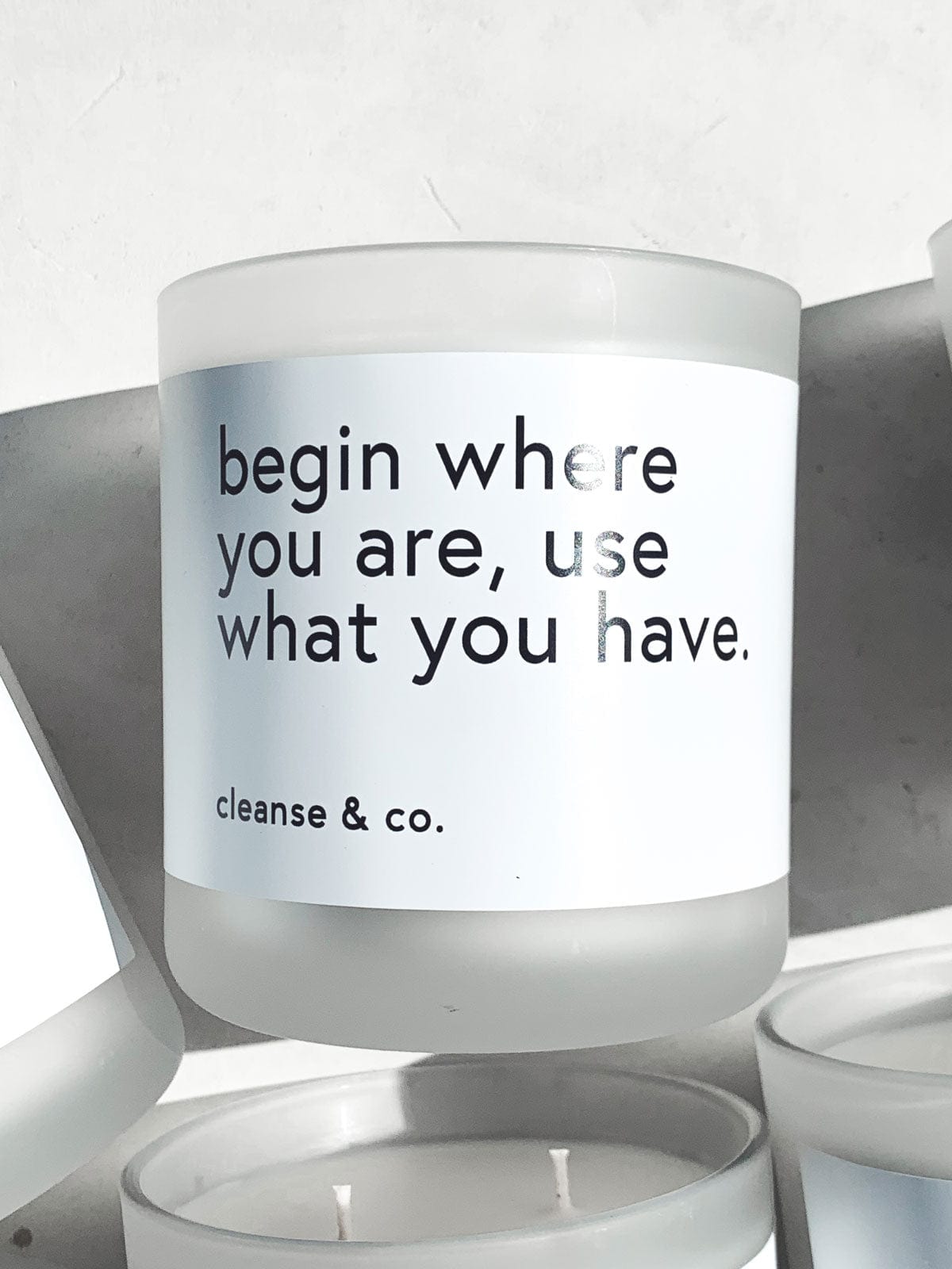 Quote Candle 400g - Begin Where You Are candle cleanse & co.