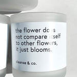 Quote Candle 400g - Bloom candle cleanse & co.