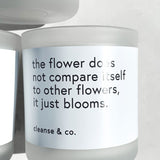 Quote Candle 400g - Bloom candle cleanse & co.