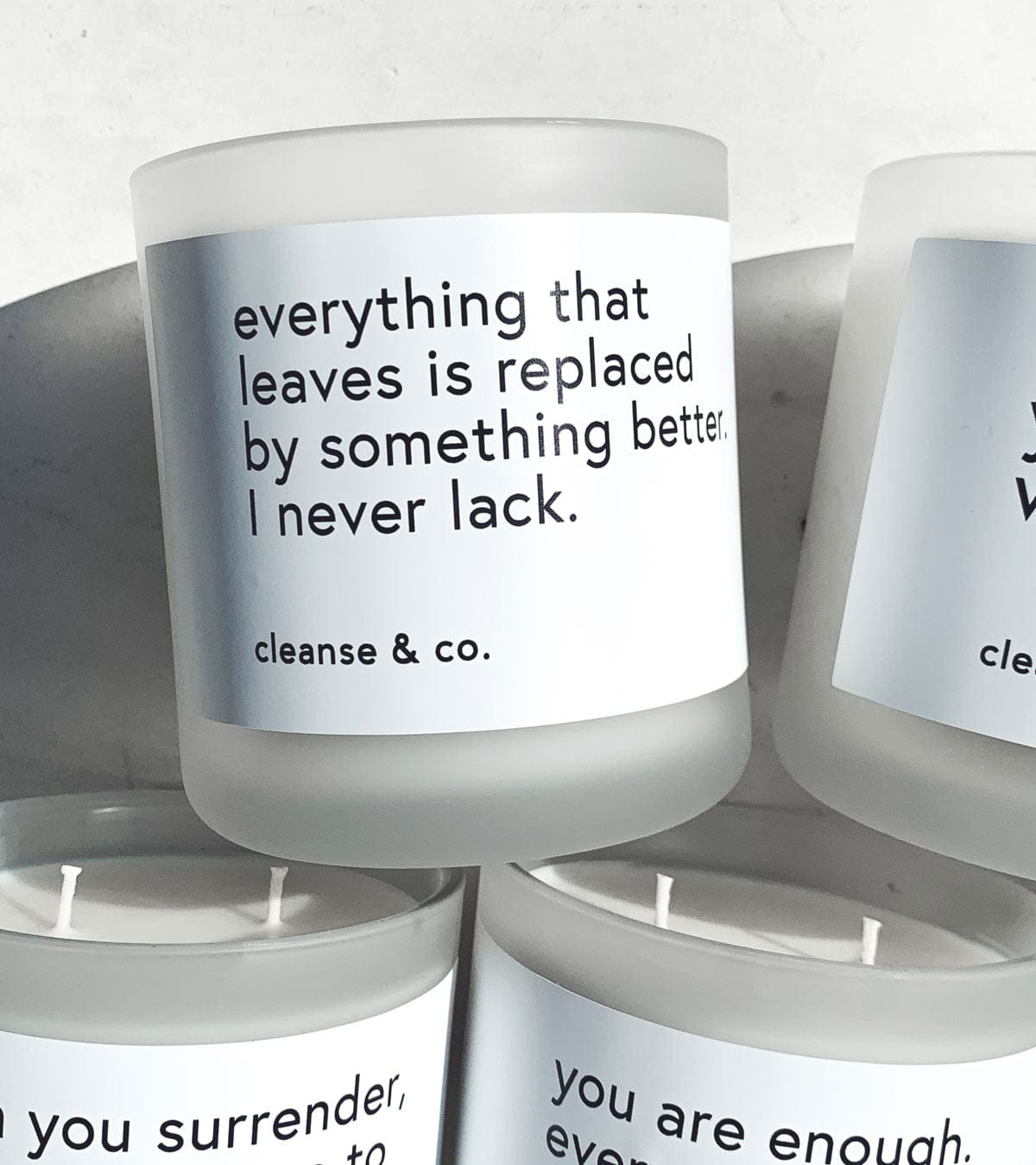 Quote Candle 400g - I Never Lack candle cleanse & co.