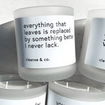 Quote Candle 400g - I Never Lack candle cleanse & co.