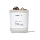 Smokey Quartz Intention Crystal Candle - grounded & cleansed candle cleanse and co.