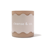 Wavy Candle - Beige candle Pistachio & Vanilla Malt cleanse & co.