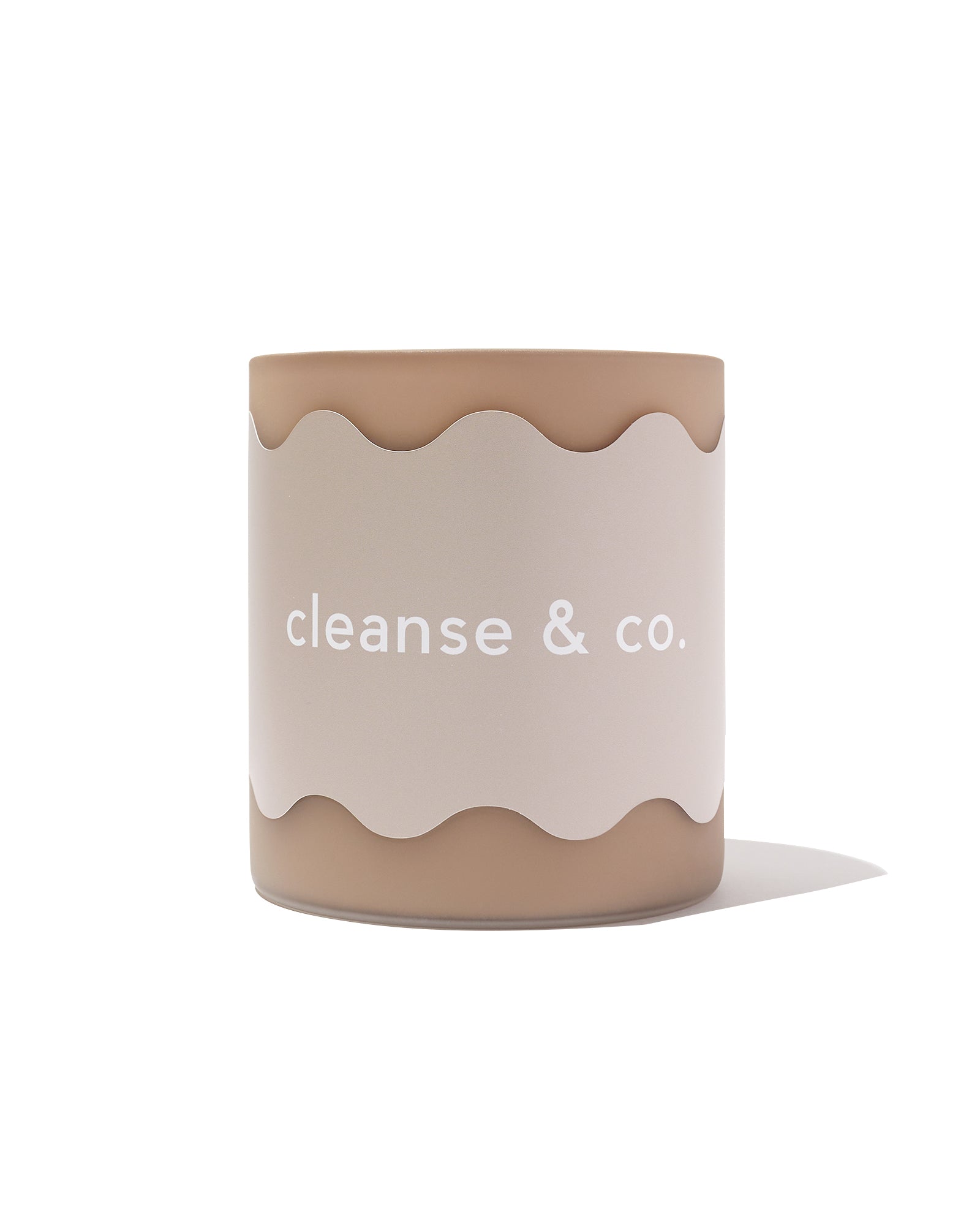 Wavy Candle - Beige candle Pistachio & Vanilla Malt cleanse & co.