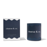 Wavy Candle - Navy candle Cashmere Amber & Vanilla cleanse & co.