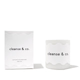 Wavy Candle - White candle Australian Natives cleanse & co.