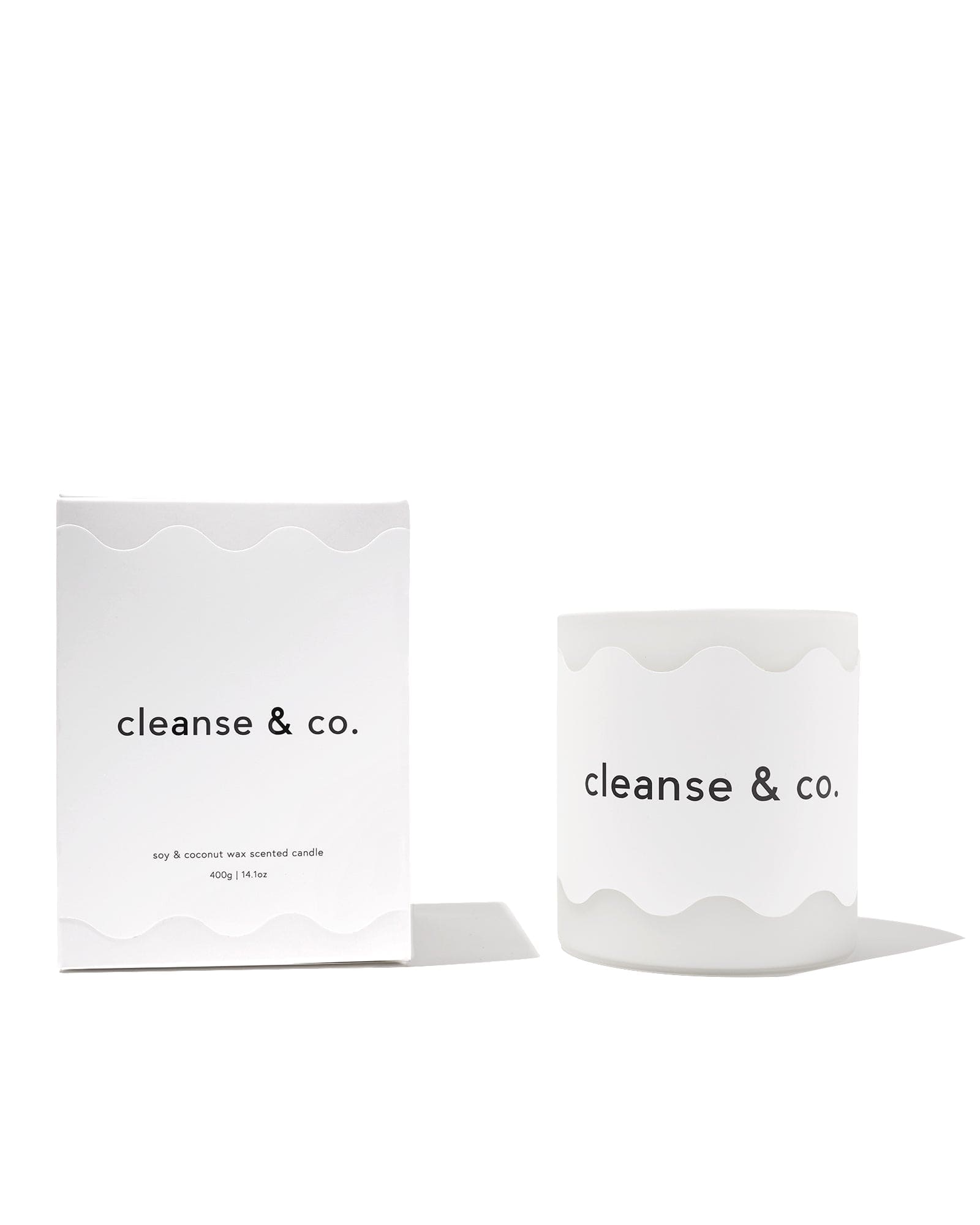 Wavy Candle - White candle Australian Natives cleanse & co.