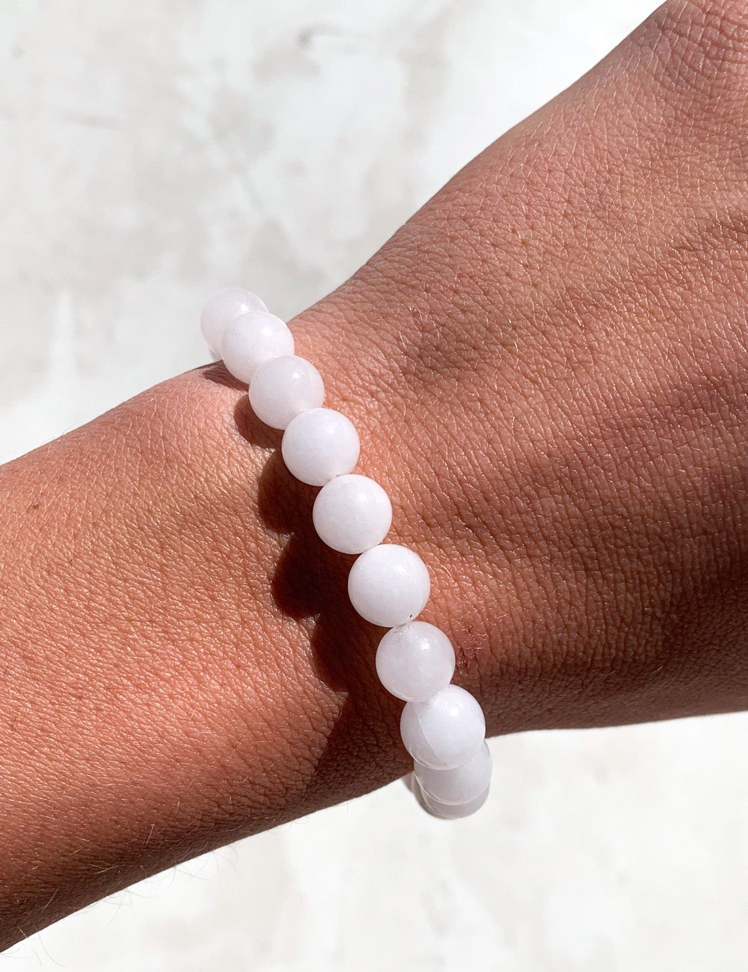 White Jade Tumble Bracelet bracelets cleanse & co.