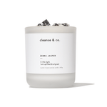 Zebra Jasper Crystal Candle - uplifted & aligned candle cleanse and co.