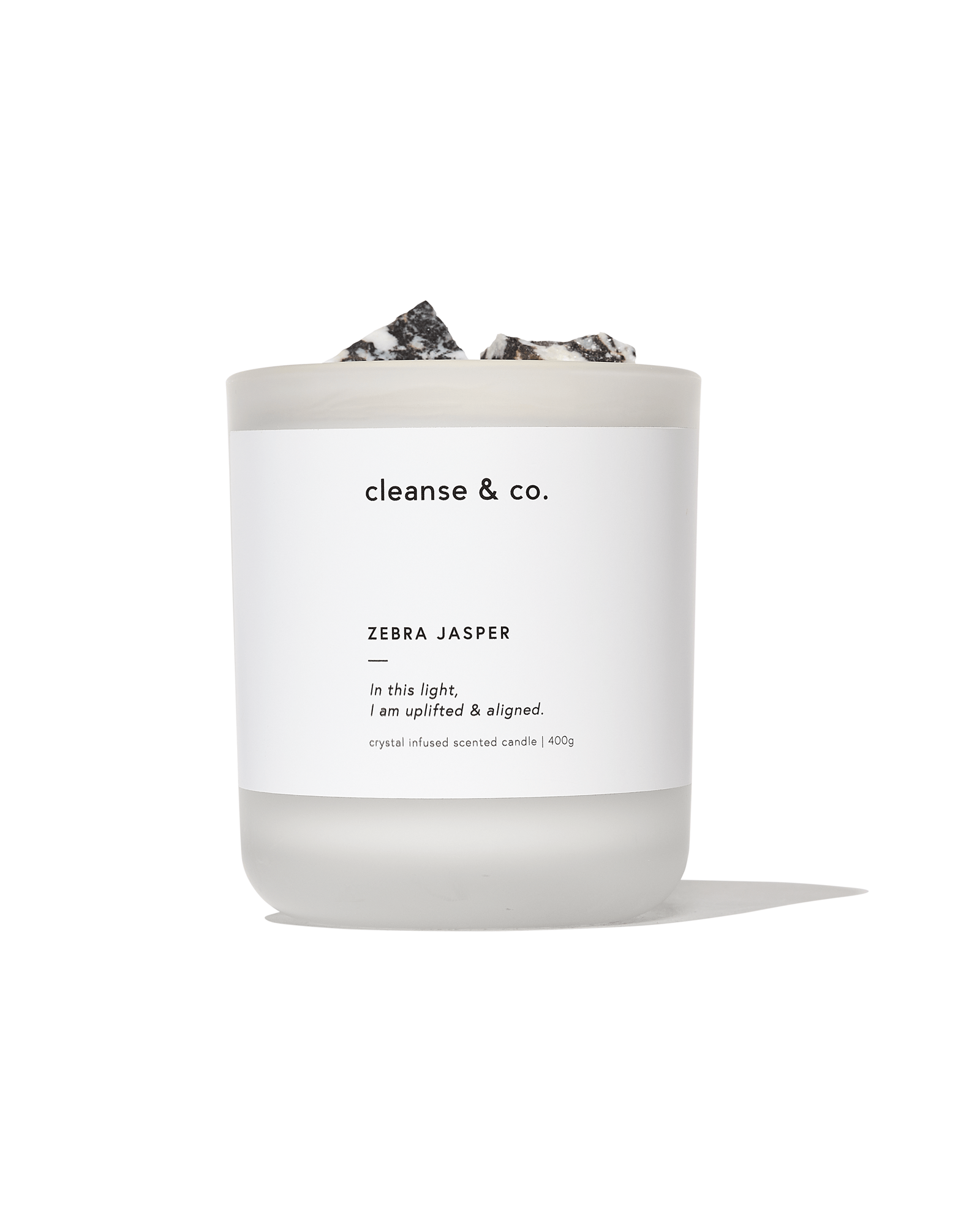 Zebra Jasper Crystal Candle - uplifted & aligned candle cleanse and co.