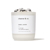 Zebra Jasper Crystal Candle - uplifted & aligned candle cleanse and co.