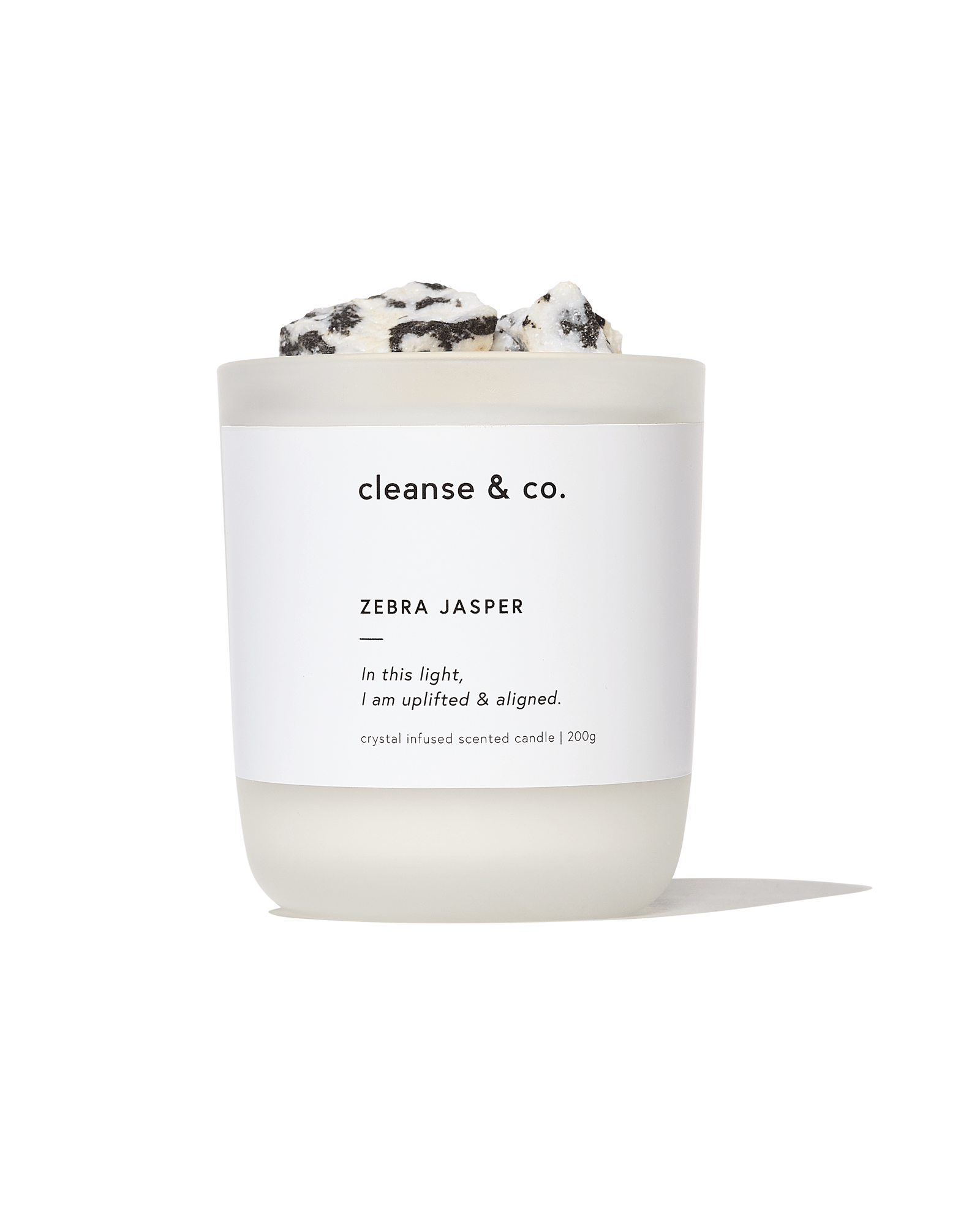 Zebra Jasper Crystal Candle - uplifted & aligned candle cleanse and co.