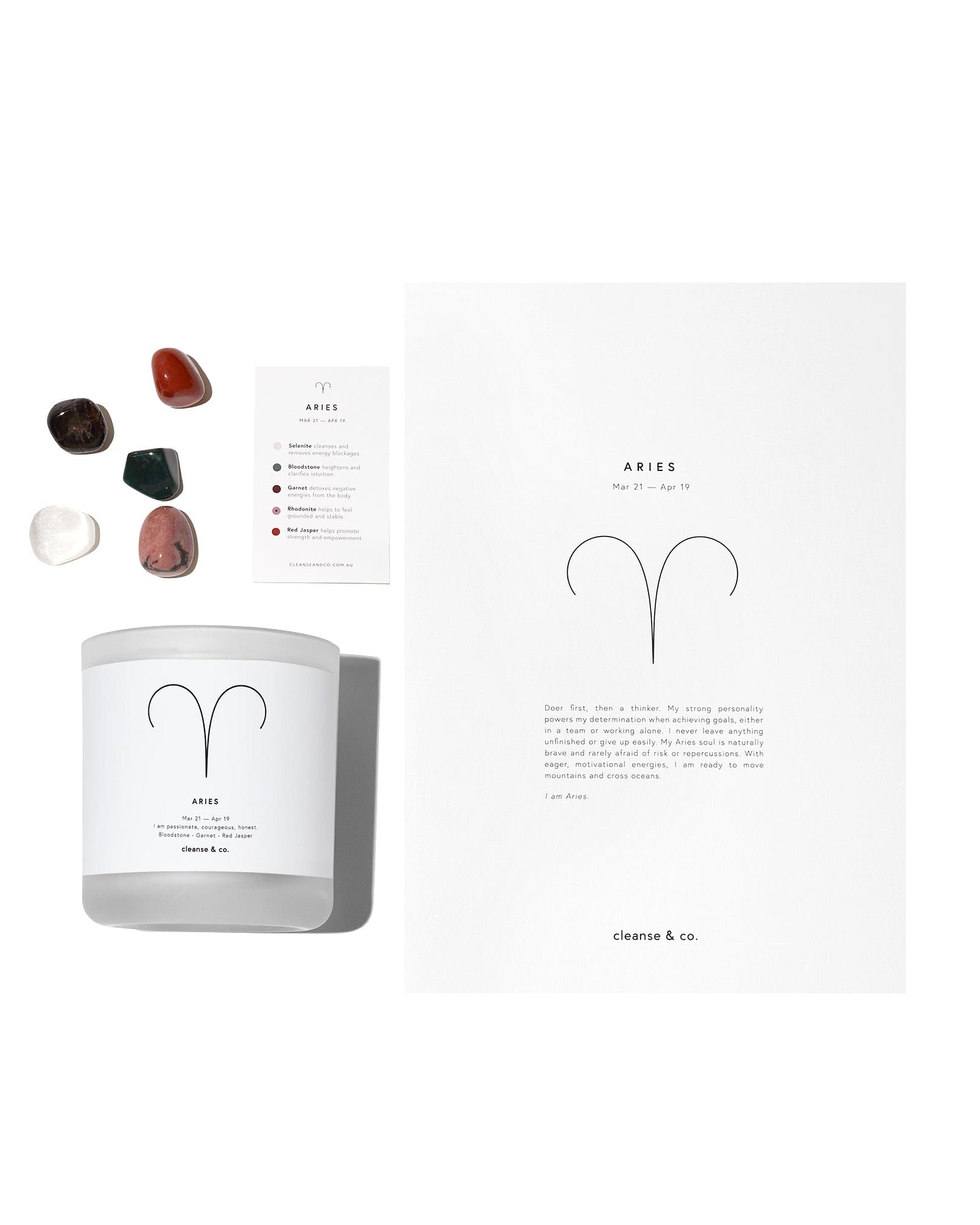 キャンドル Cleanse &co. Candles Aries Aries Collection | Cleanse & Co – Candles, Crystals & Prints