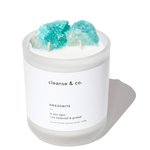 Amazonite Crystal Candle
